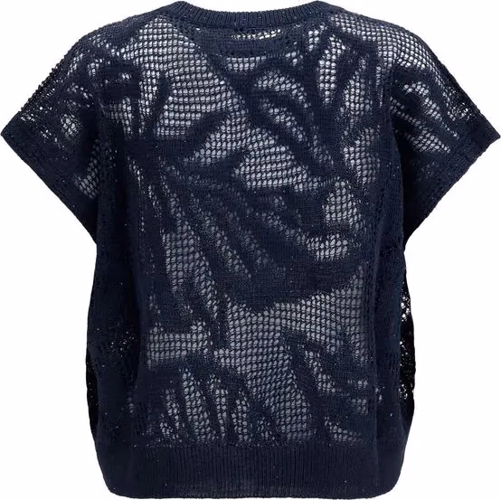 Brunello Cucinelli Blue Linen T-Shirt