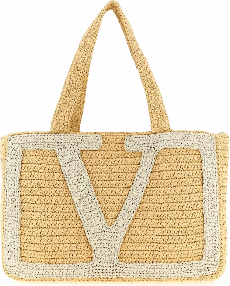 Valentino Garavani White Viscose Tote Bag