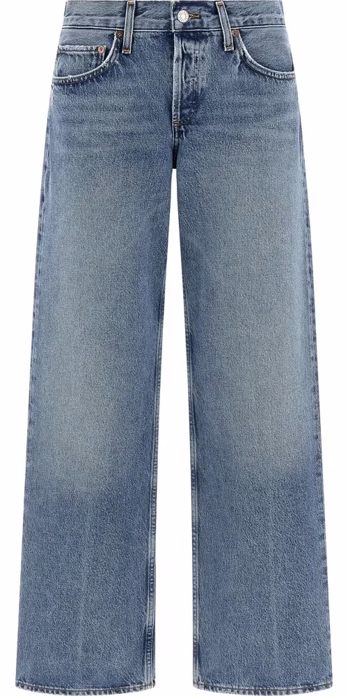 Agolde Blue Cotton Straight-Leg Jeans