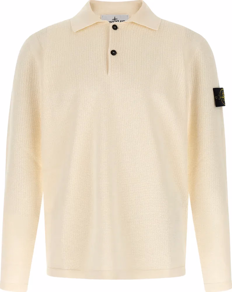 Stone Island Beige Cotton Polo Shirt