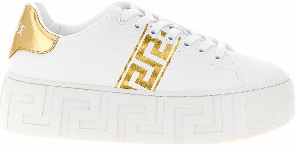 Versace Gold Nylon Platform Sneakers