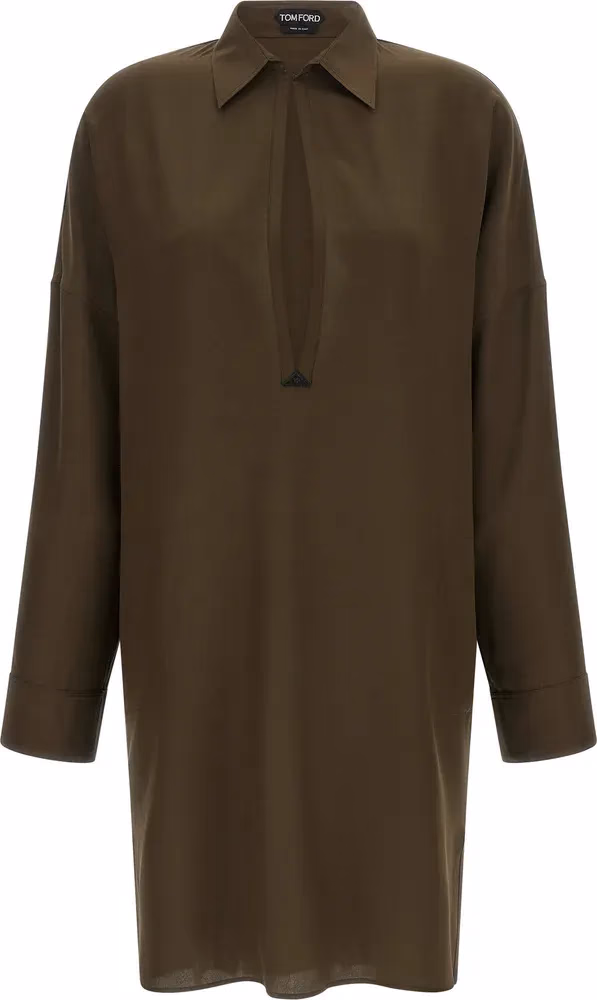 Tom Ford Bicolor Silk Midi Dress
