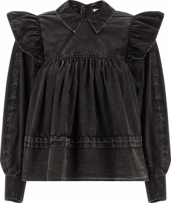 Black Organic Cotton Blouse