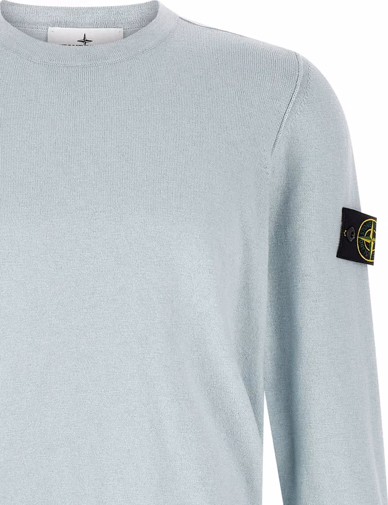 Stone Island Blue Cotton Cardigan