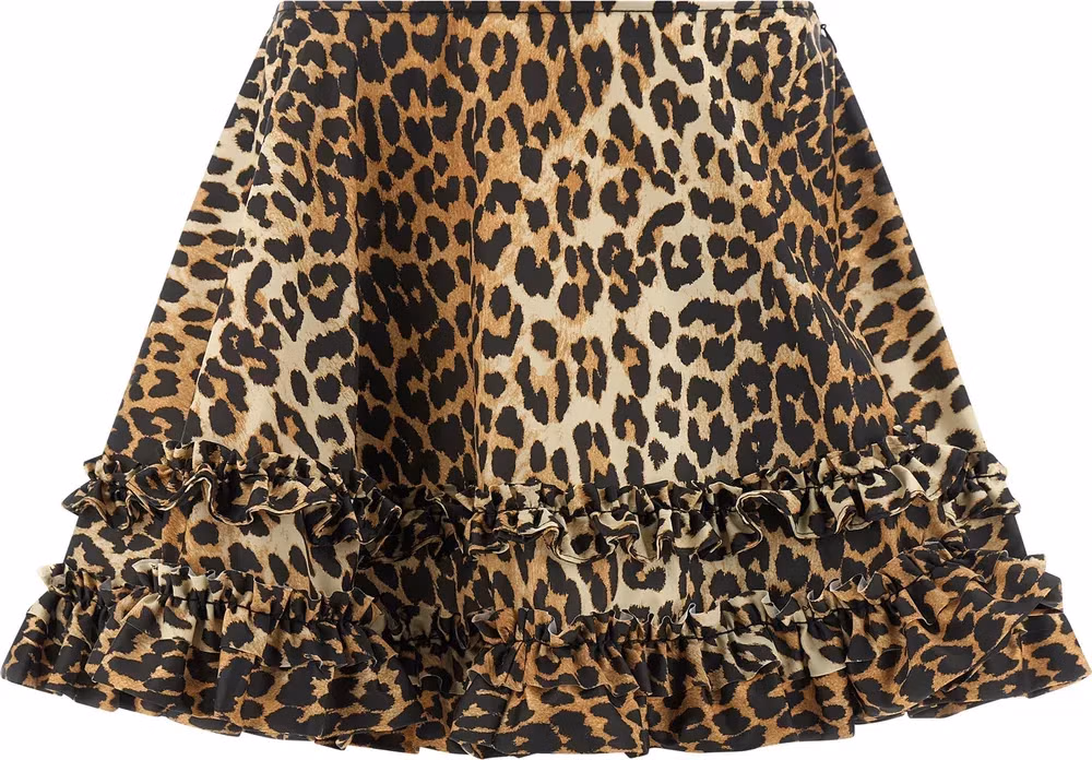 Ganni Brown Recycled Polyamide Long Skirt