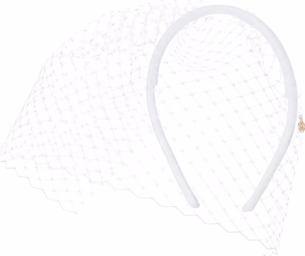 Maison Michel White Polyamide Headband