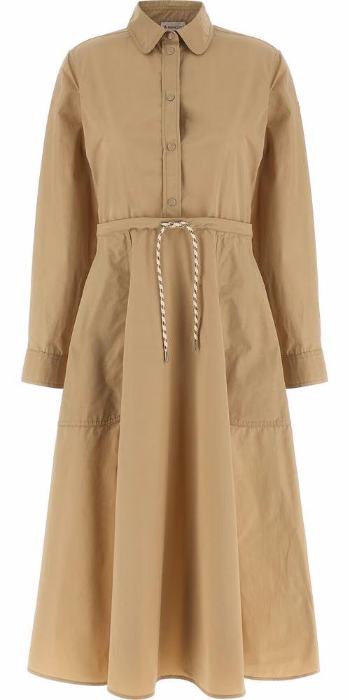 Moncler Beige Polyester Long Dress