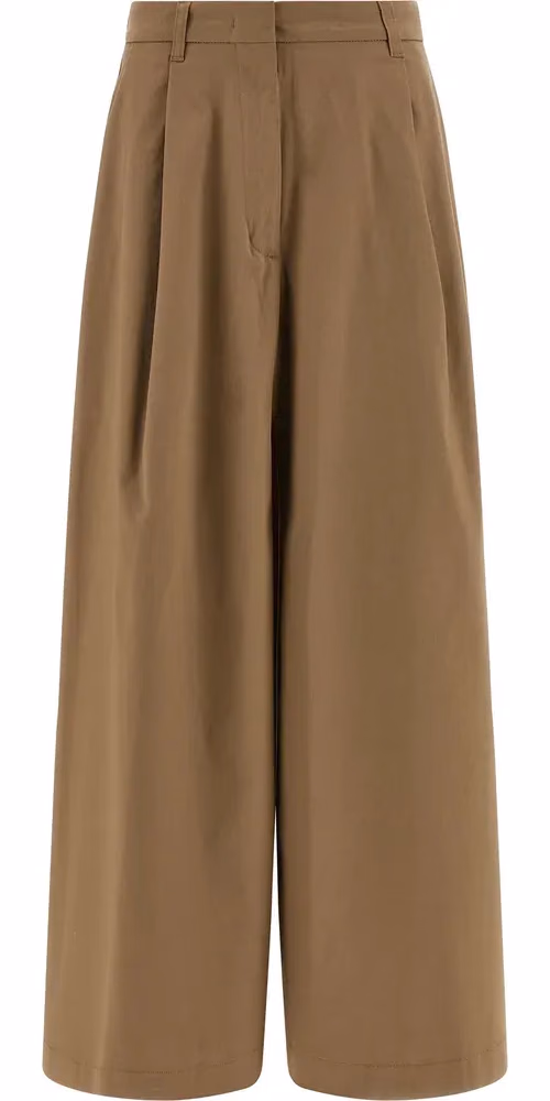 THELATEST Brown Cotton Mini Skirt