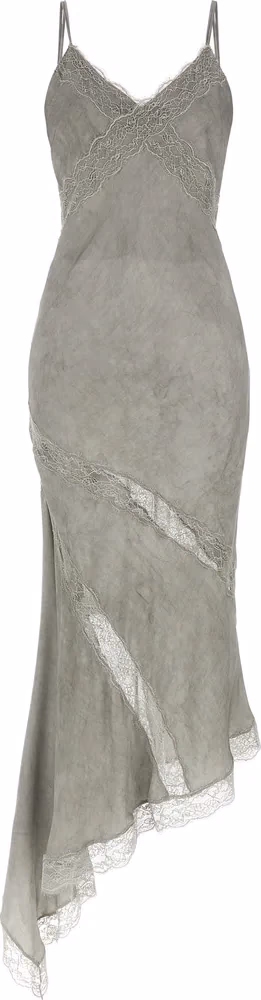 The Andamane Gray Viscose Long Dress