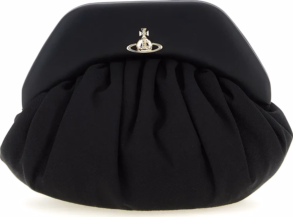 Vivienne Westwood Black Viscose Clutch Bag