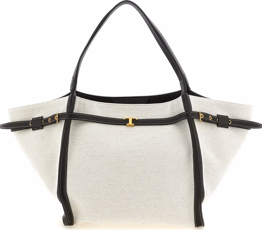Tod's Multicolor Linen Tote Bag