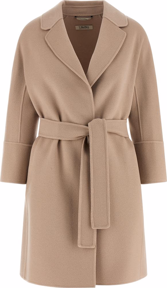 'S Max Mara Beige Virgin Wool Coat