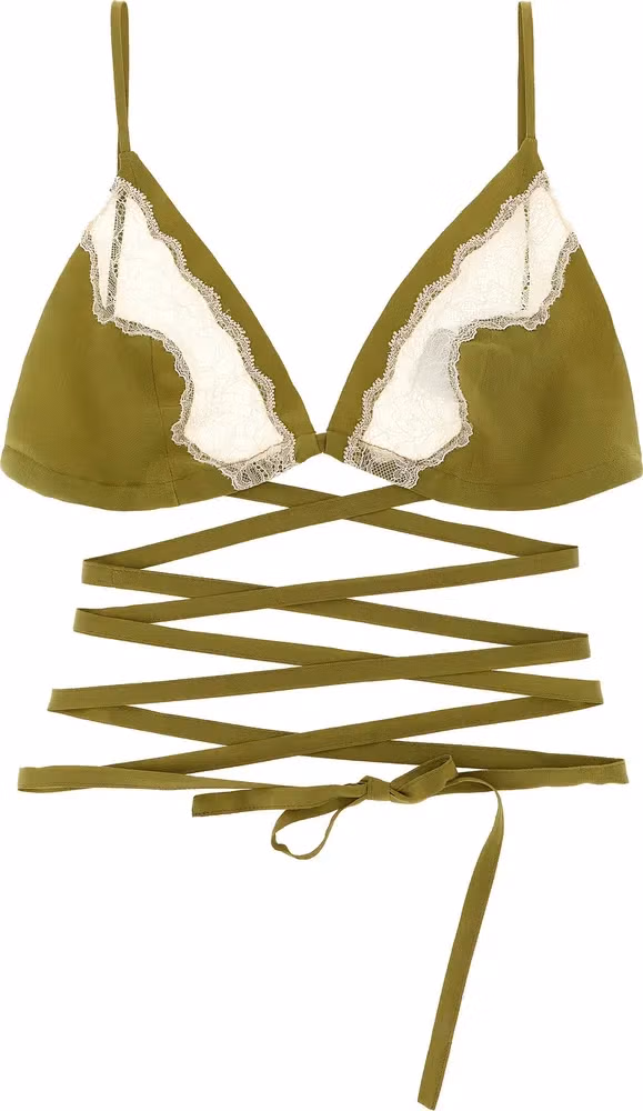 MAISON JEJIA Bicolor Silk Bra