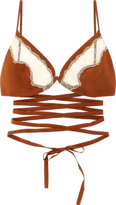 Brown Silk Bra