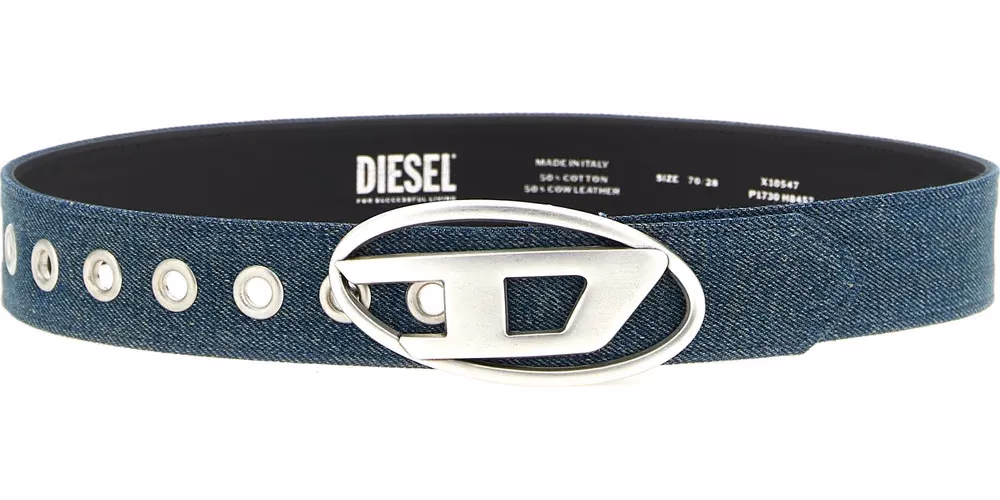 Diesel Blue Cotton Regular Belt