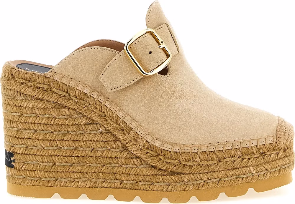 Stella McCartney Beige Viscose Wedge Sandals
