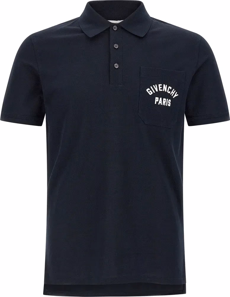 Givenchy Blue Cotton Polo Shirt