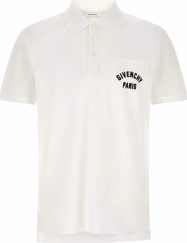 Givenchy White Cotton Polo Shirt