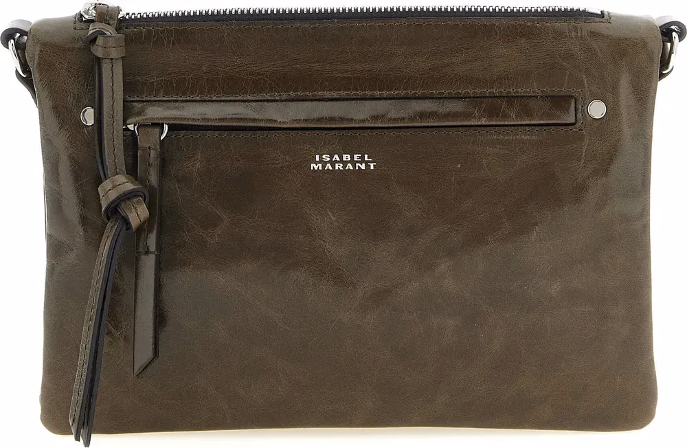 Isabel Marant Bicolor Calfskin Crossbody Bag