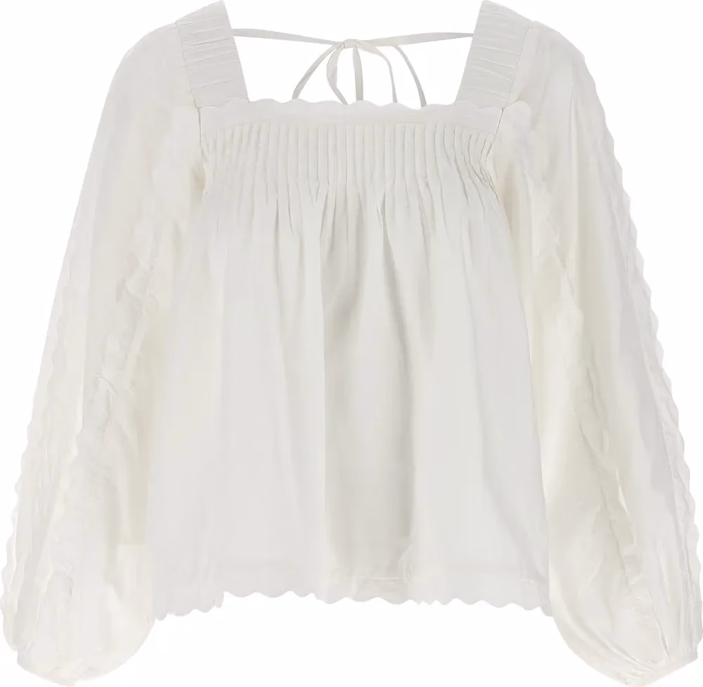 FARM RIO White Cotton Blouse