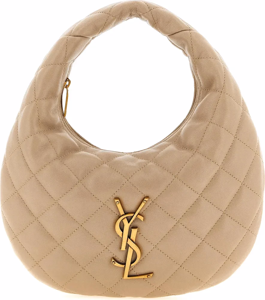 Saint Laurent Beige Lamb Leather Handbag