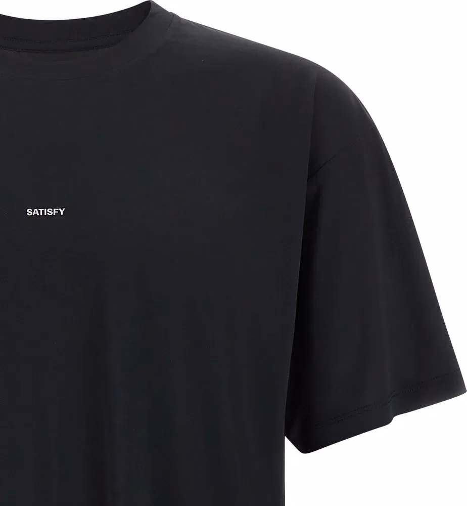 SATISFY Black Polyester T-Shirt
