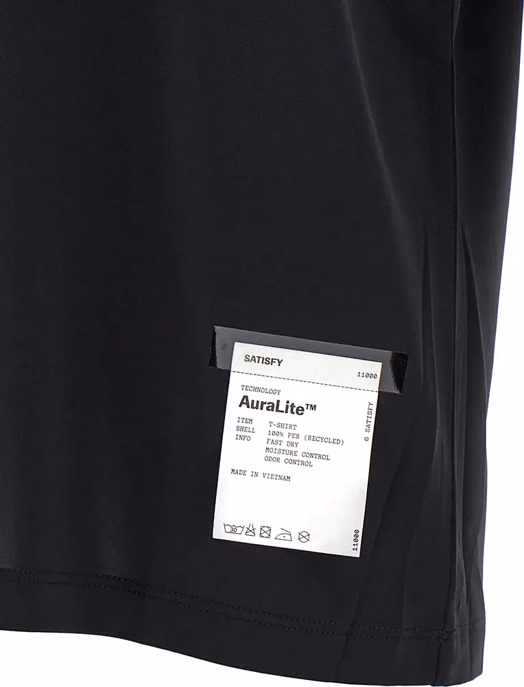 SATISFY Black Polyester T-Shirt