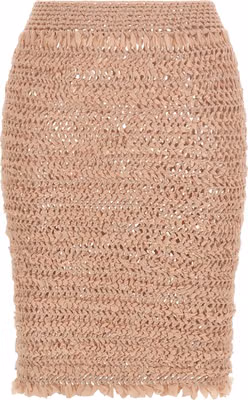 Multicolor Polyester Midi Skirt