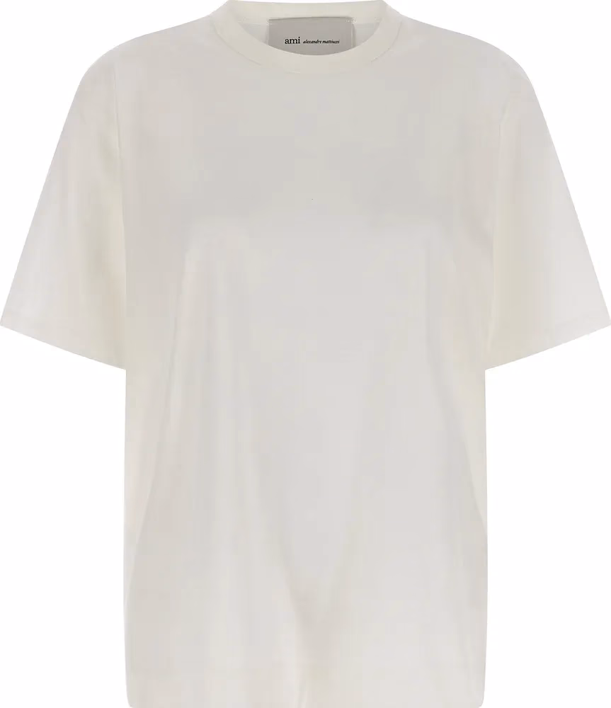 Ami Paris White Cotton T-Shirt