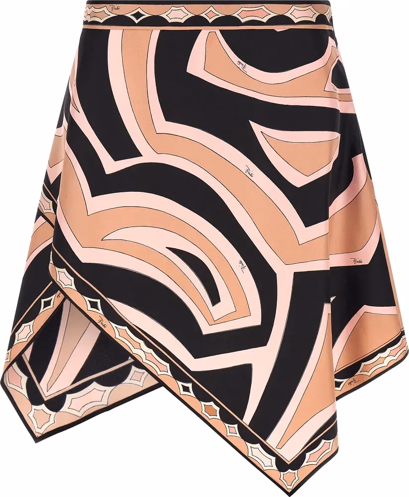 Emilio Pucci Multicolor Silk Long Skirt