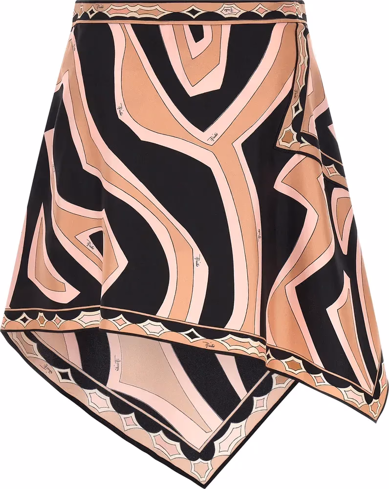 Emilio Pucci Multicolor Silk Long Skirt