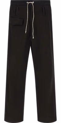 Black Cotton Casual Pants