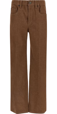 Brown Cotton Jeans Denim