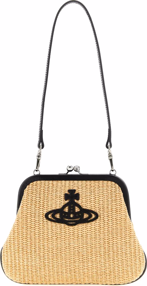 Vivienne Westwood Beige Cotton Clutch Bag