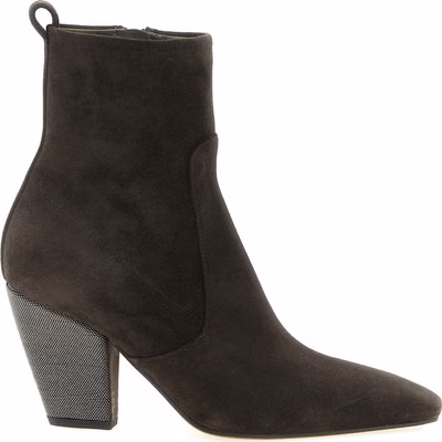 Brown Calfskin Ankle Boots