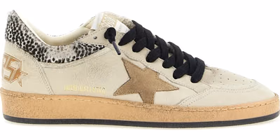 Beige Goatskin Low Top Sneakers