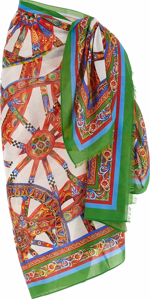 Dolce & Gabbana Multicolor Cotton Long Skirt