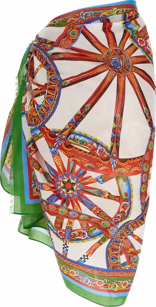 Dolce & Gabbana Multicolor Cotton Long Skirt