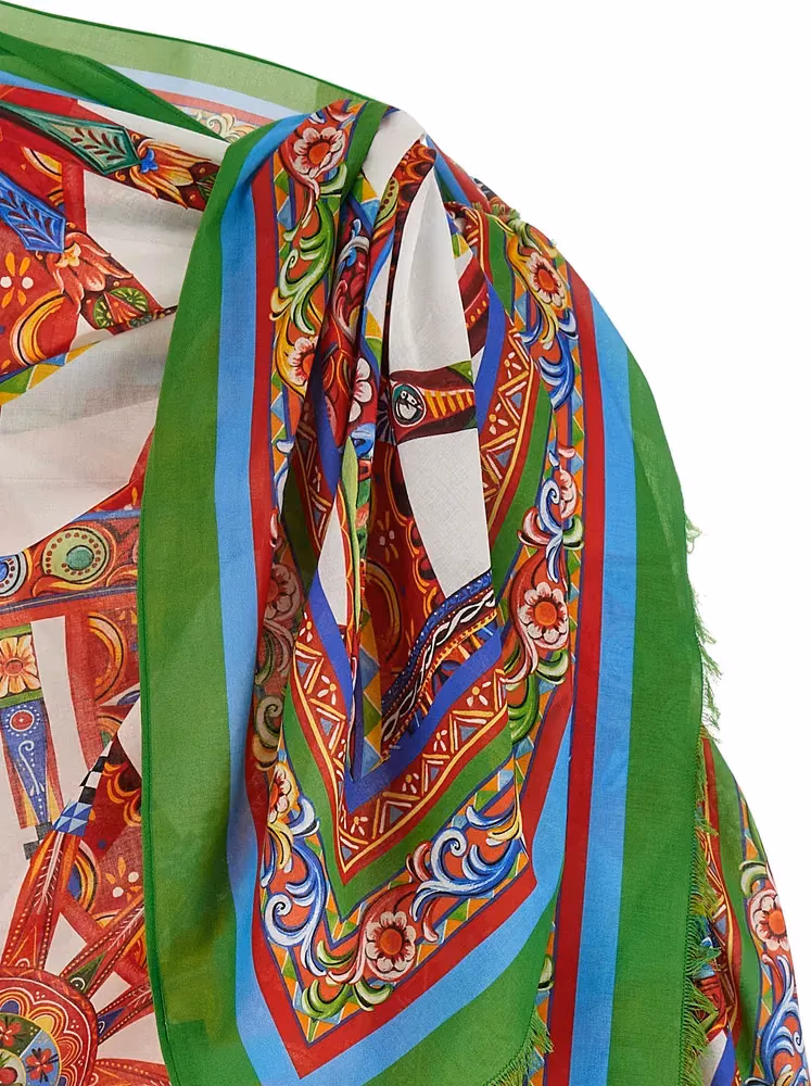 Dolce & Gabbana Multicolor Cotton Long Skirt