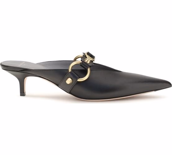 Balenciaga Black Calf Leather Bos Taurus Mules