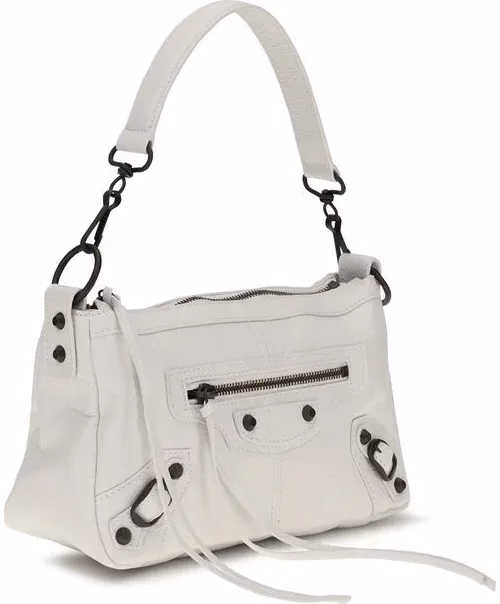 Balenciaga White Lamb Ovis Aries Aries Shoulder Bag
