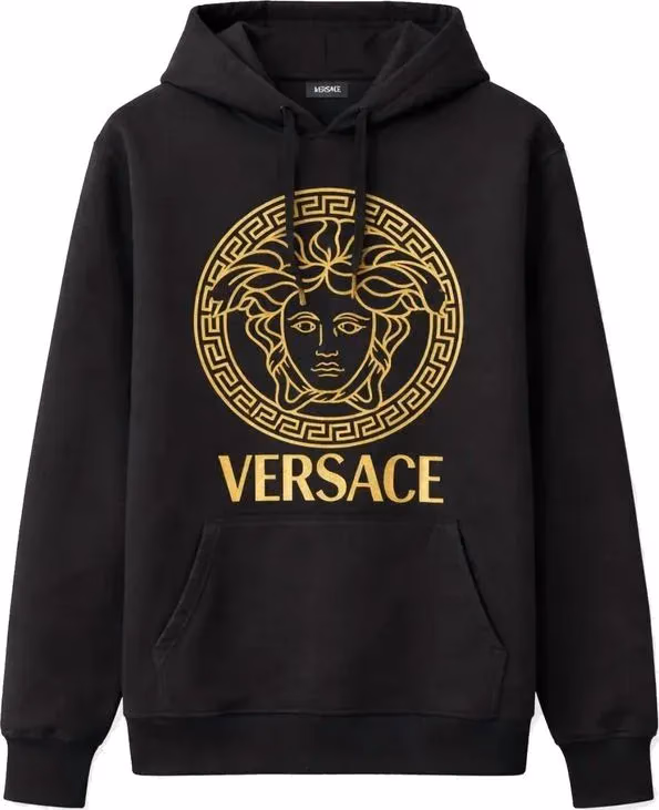 Versace Black Cotton Hoodie