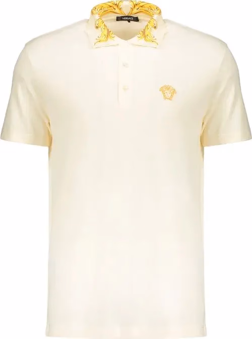 Versace Bicolor Cotton Polo Shirt