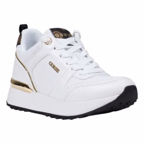 Guess White Polyethylene Low Top Sneakers