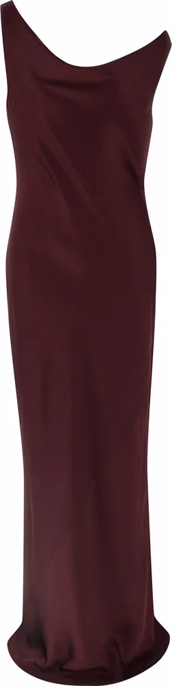 Norma Kamali Bordeaux Polyester Long Dress