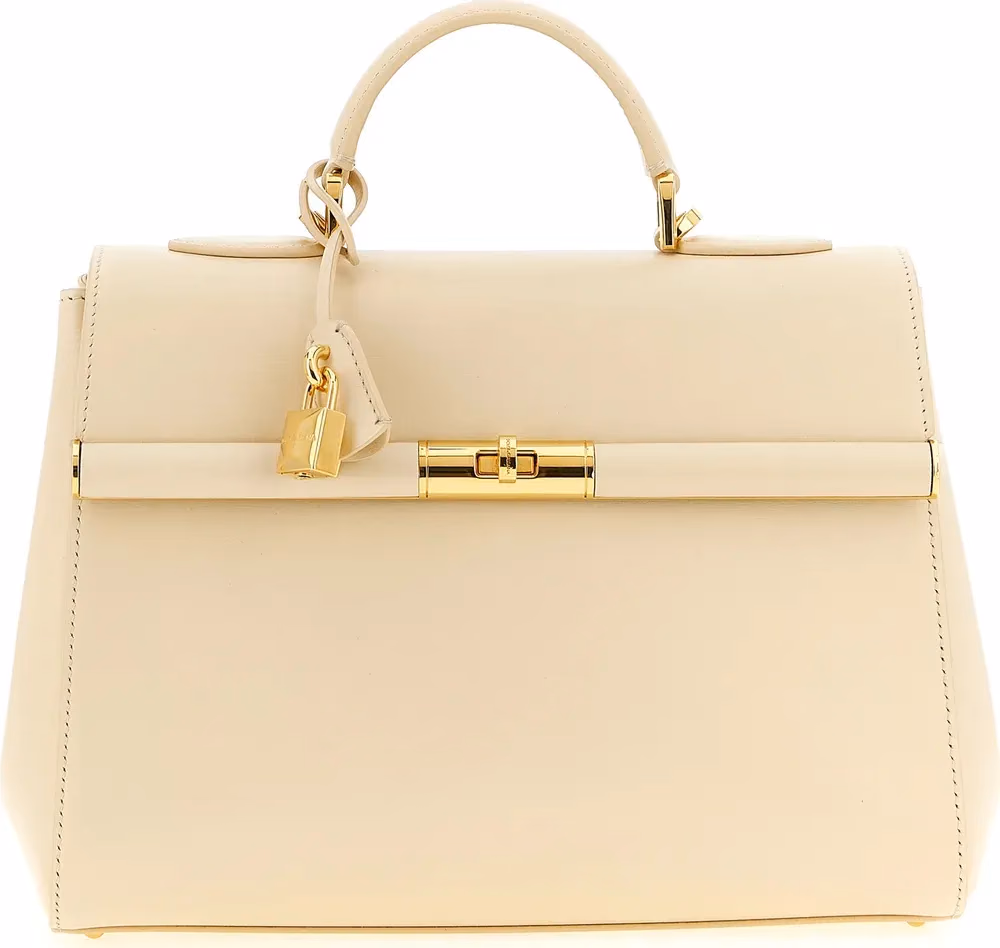 Dolce & Gabbana White Lamb Leather Handbag
