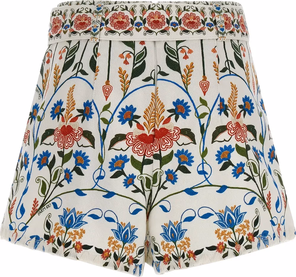 FARM RIO Multicolor Cotton Bermuda Shorts