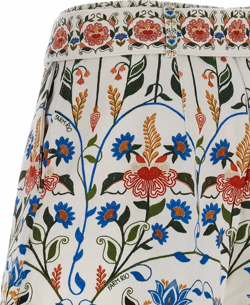 FARM RIO Multicolor Cotton Bermuda Shorts