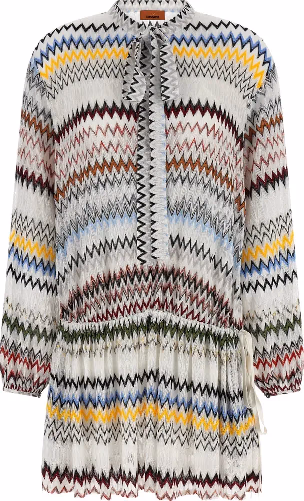 Missoni White Viscose Short Dress