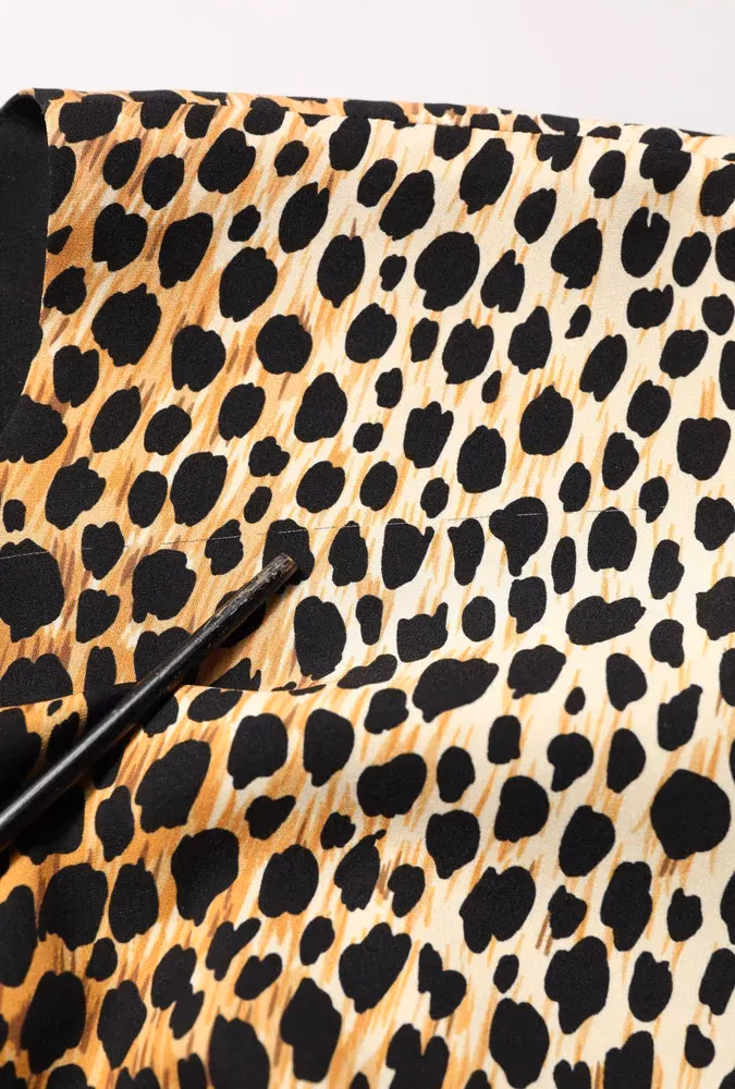 Dolce & Gabbana Brown Leopard Print Silk Sheath Midi Dress